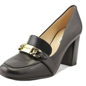 Karl Lagerfeld Paris Kari leather loafers heel